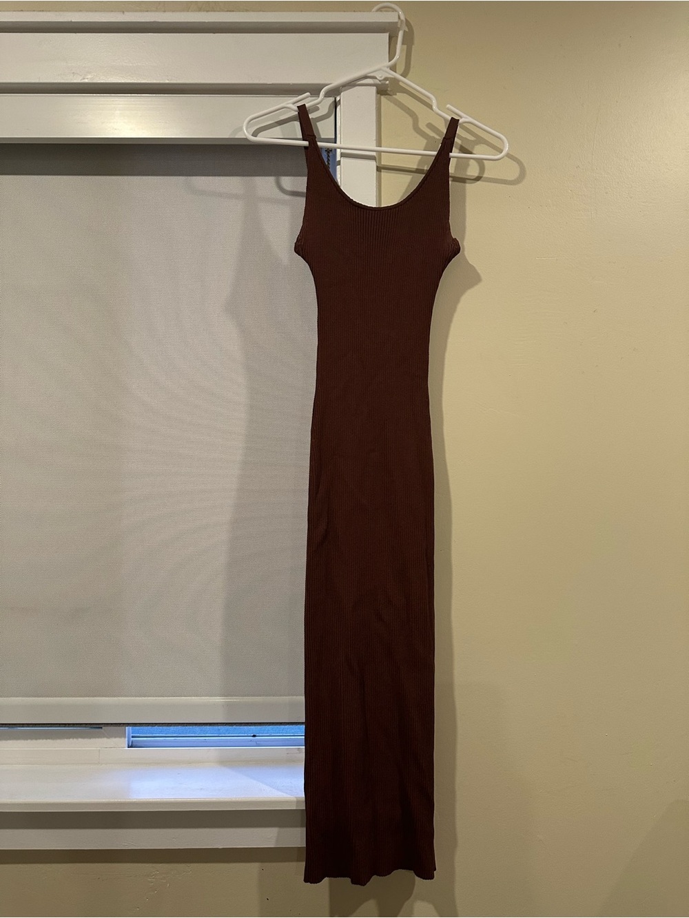 Glassons Chocolate Brown Ribbed Tank Maxi Dress